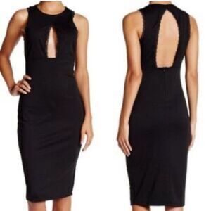 Socialite black sexy cutout backless bodycon dress size XL